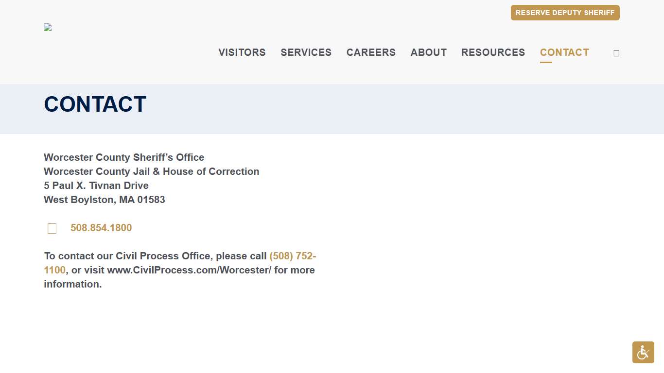 Contact - Worcester County Sheriff's Office